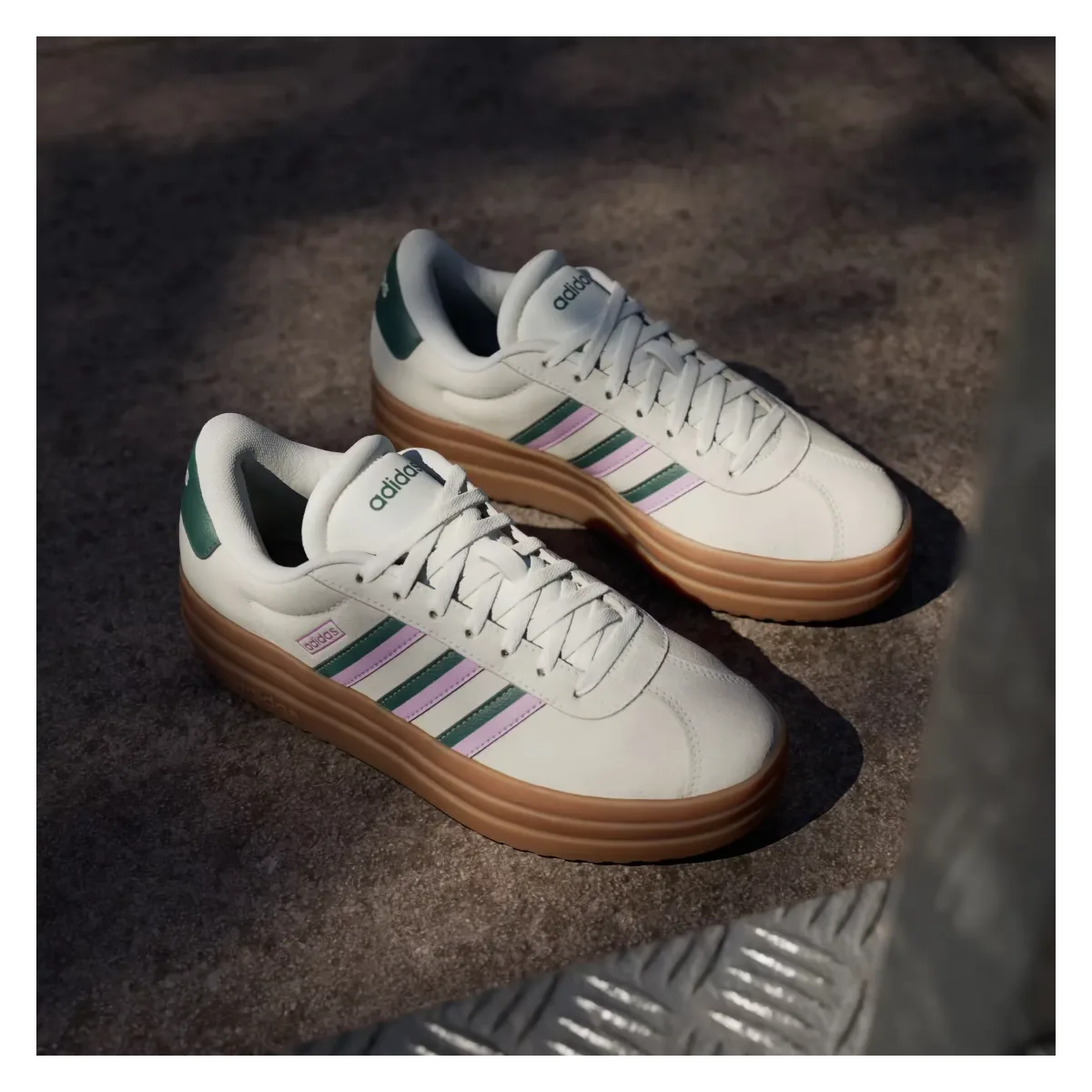 adidas VL Court Bold Off White Collegiate Green Bliss Lilac (Women's)