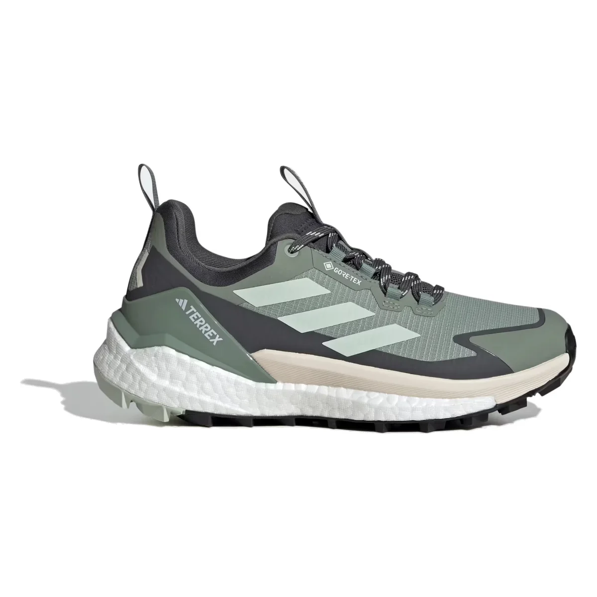 adidas Terrex Free Hiker 2.0 Low Gore-Tex Silver Green Linen Green Grey Six (Women's)