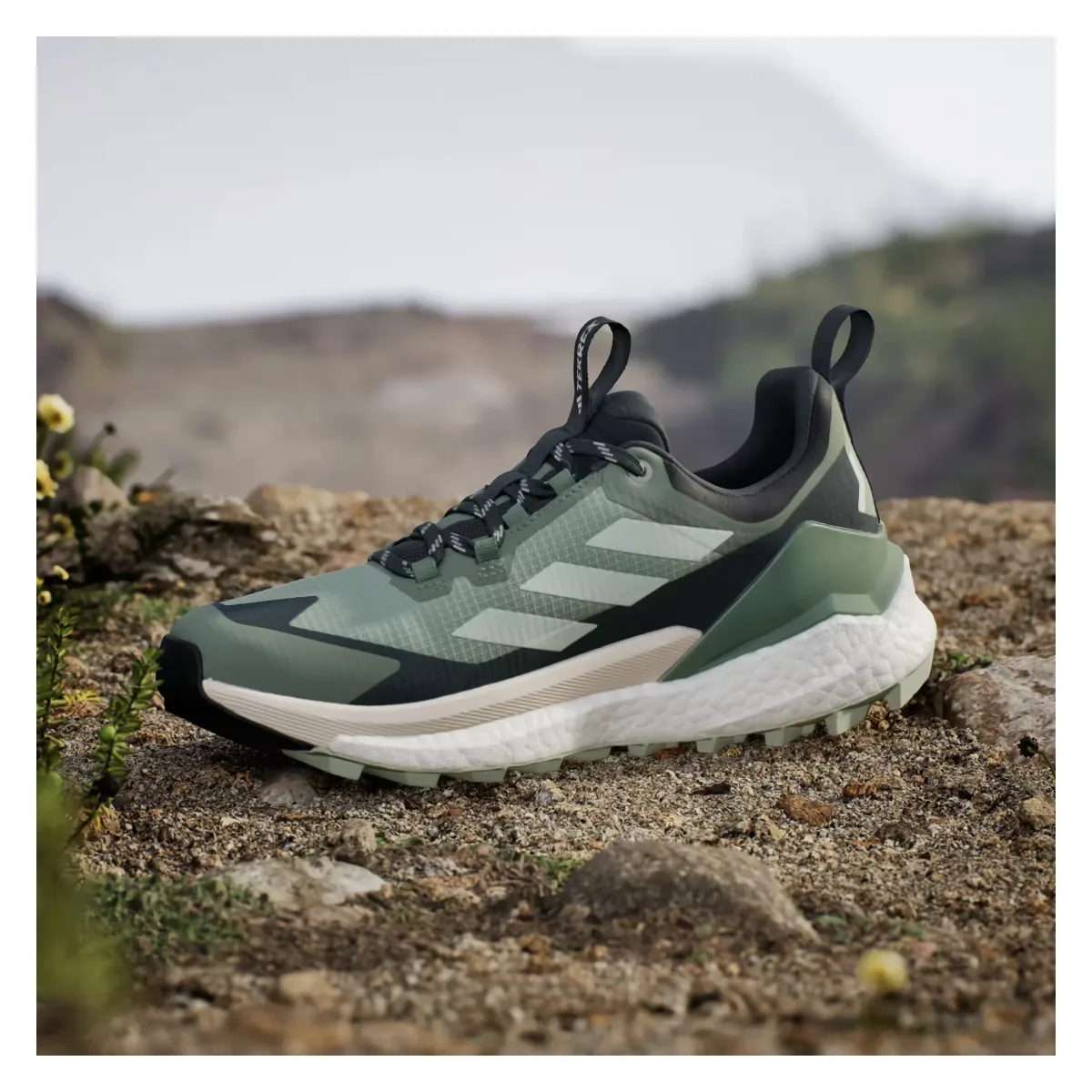adidas Terrex Free Hiker 2.0 Low Gore-Tex Silver Green Linen Green Grey Six (Women's)