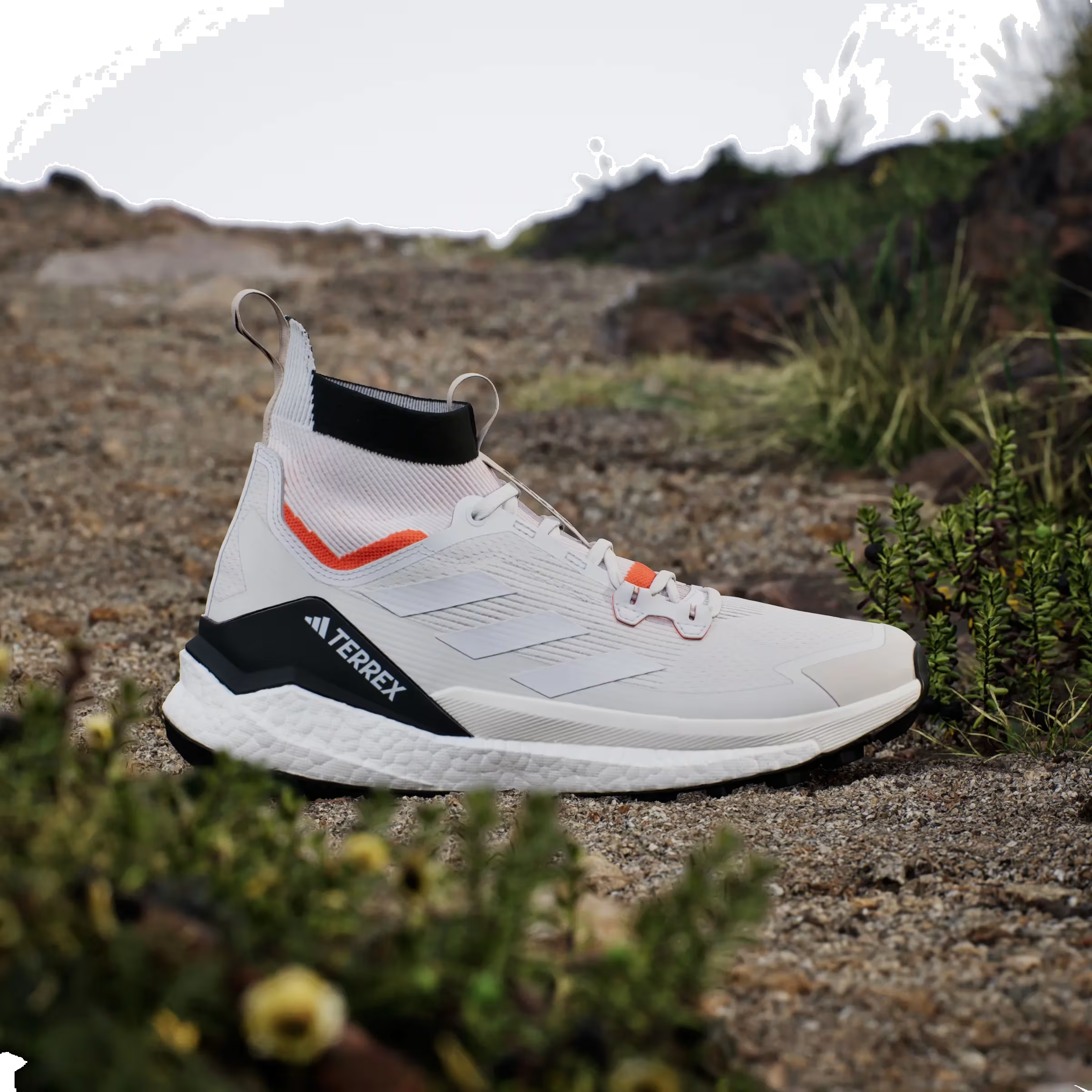 adidas Terrex Free Hiker 2.0 Crystal White Semi Impact Orange