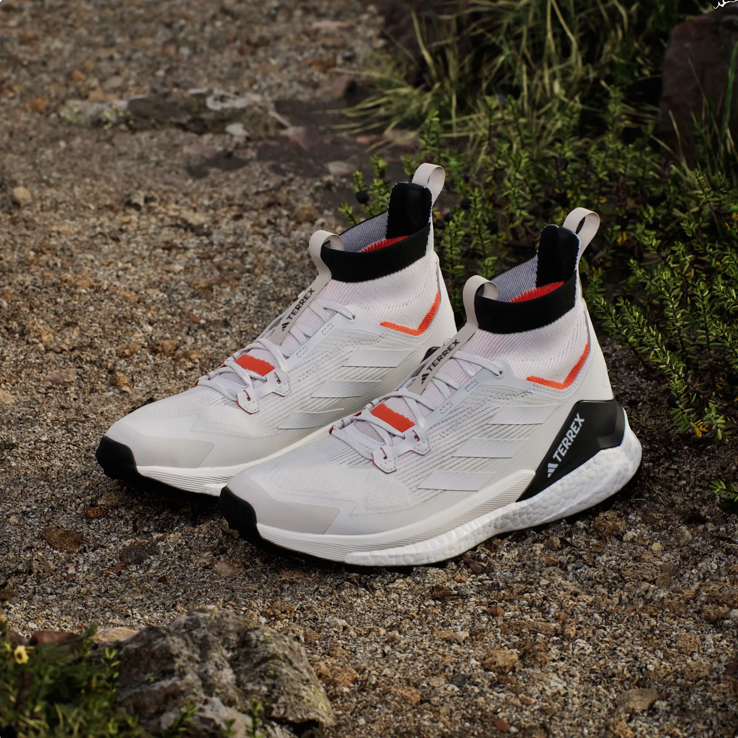 adidas Terrex Free Hiker 2.0 Crystal White Semi Impact Orange