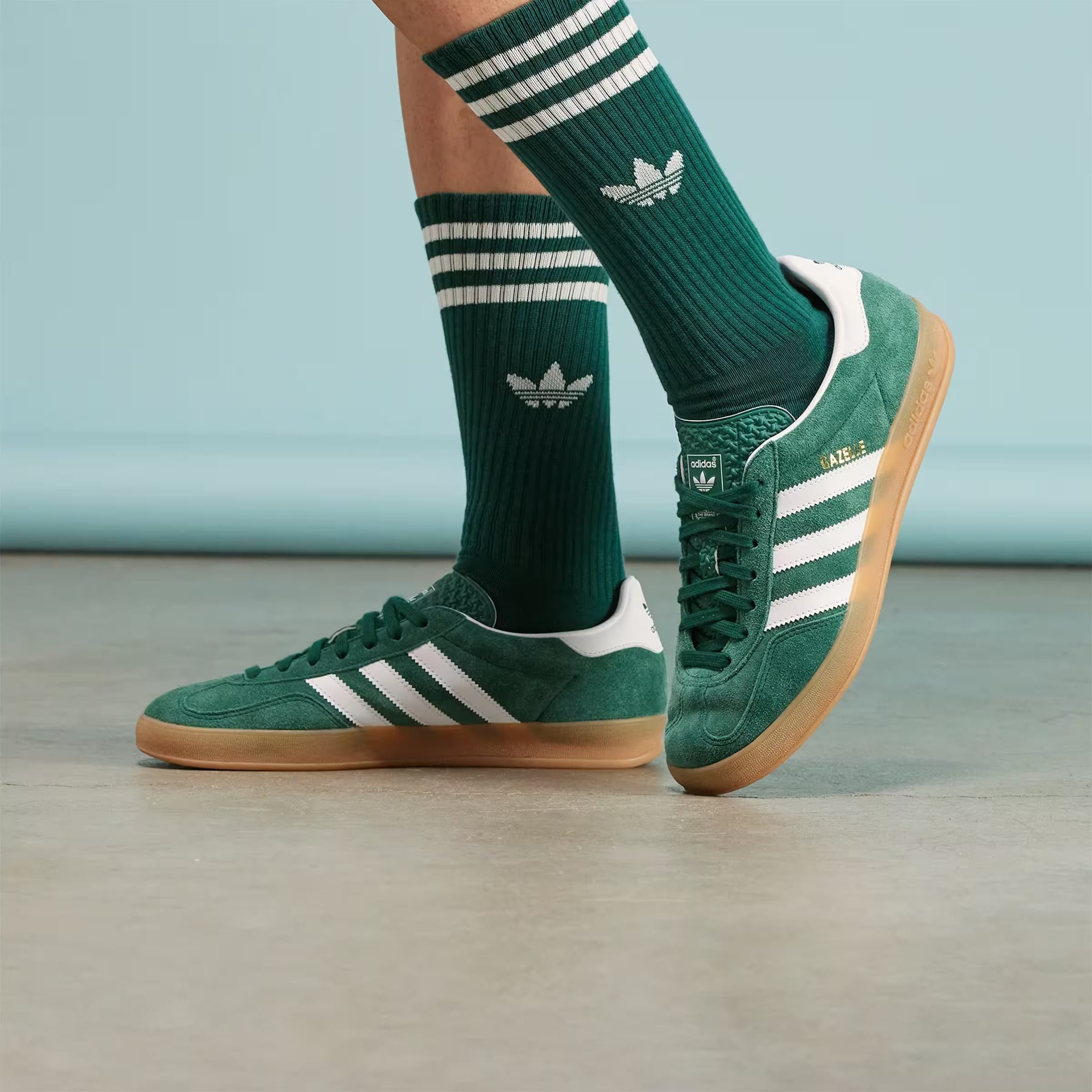 adidas Gazelle Indoor Collegiate Green Cloud White Gum