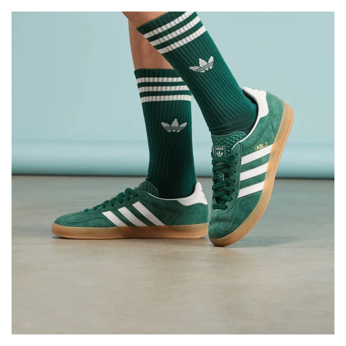 adidas Gazelle Indoor Collegiate Green Cloud White Gum