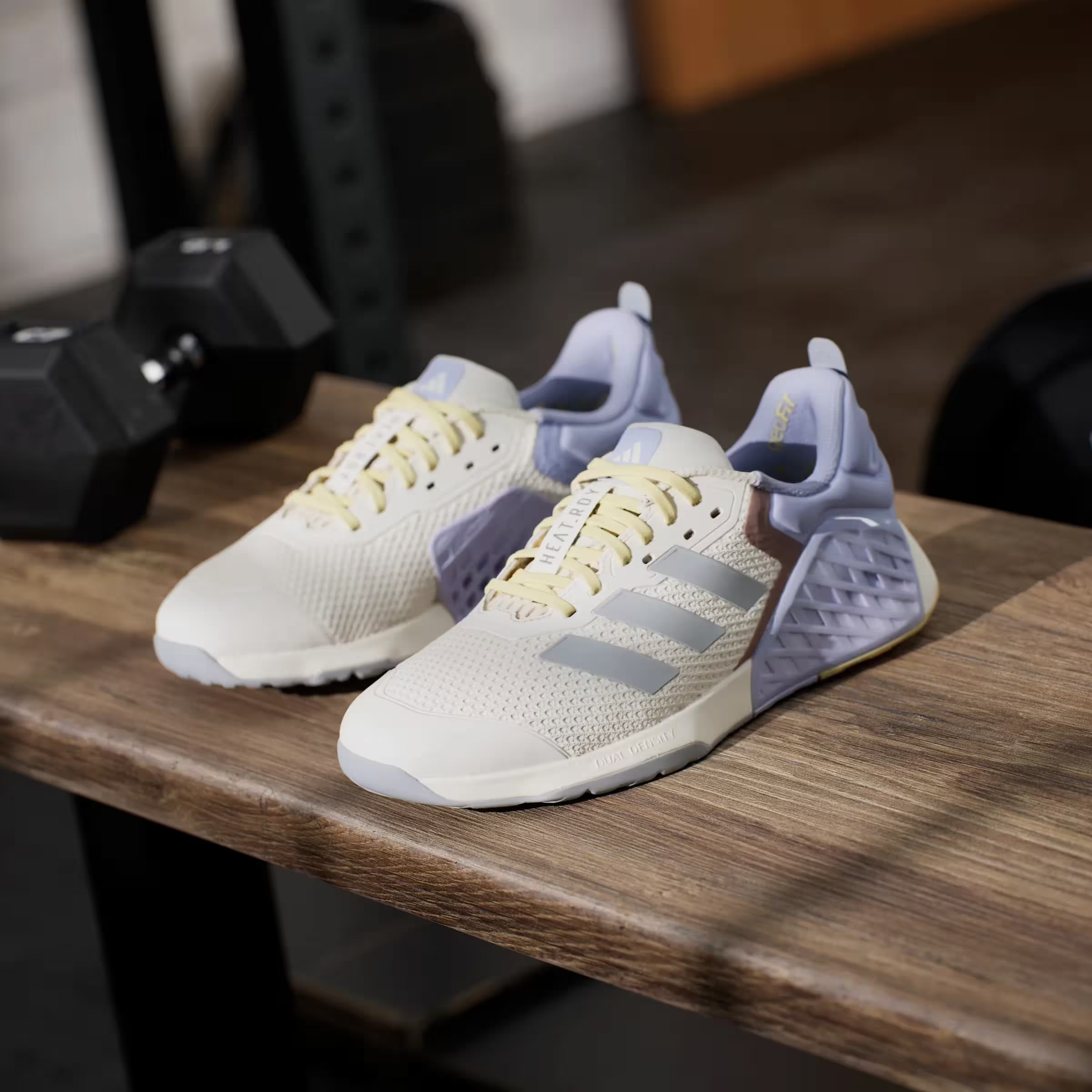 adidas Dropset 3 Strength Chalk White Halo Silver Violet Tone (Women's)