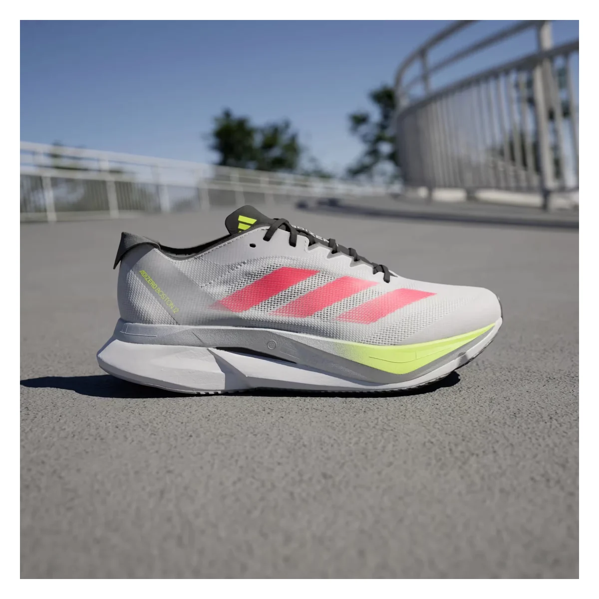 adidas Adizero Boston 12 Dash Grey Lucid Red Lucid Lemon