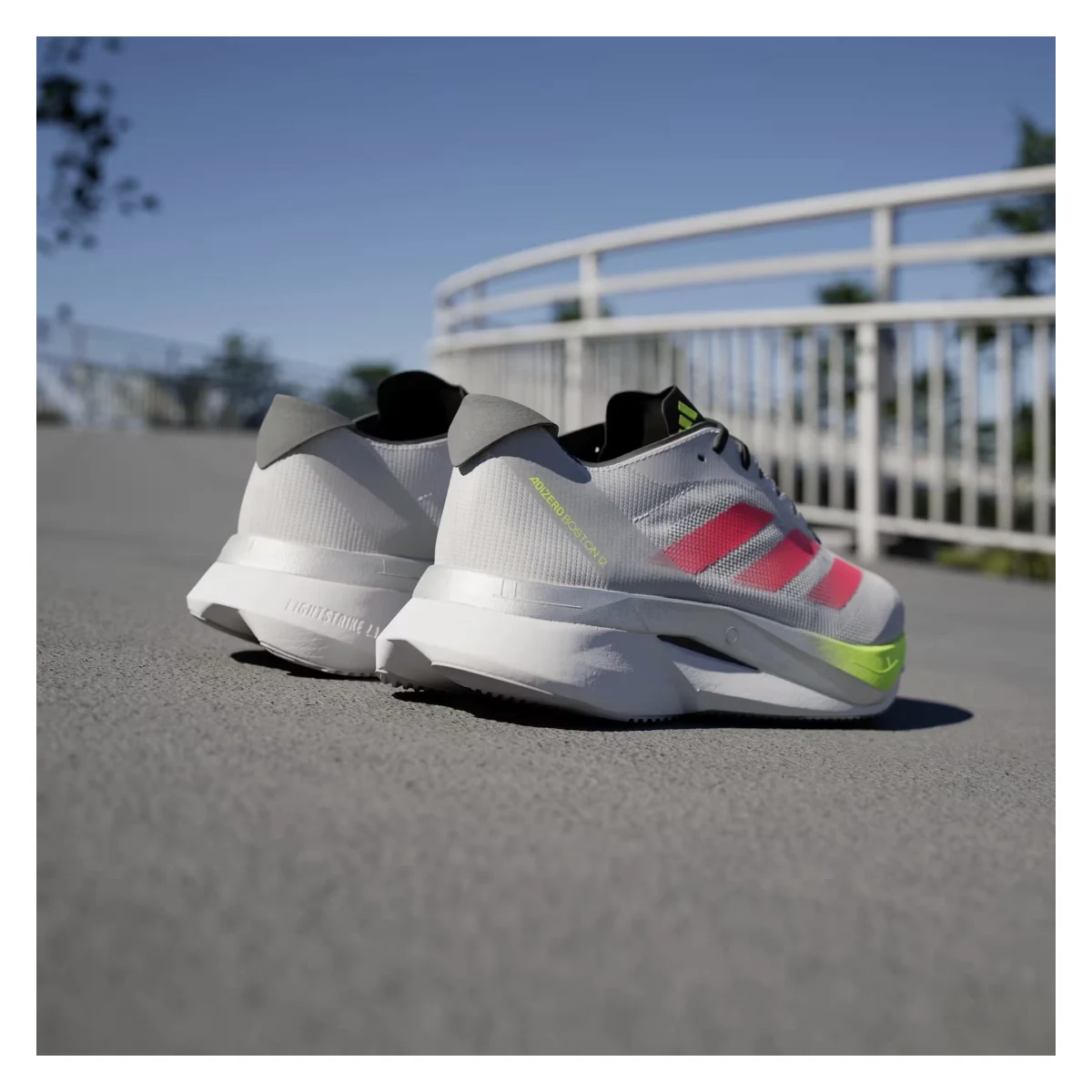 adidas Adizero Boston 12 Dash Grey Lucid Red Lucid Lemon