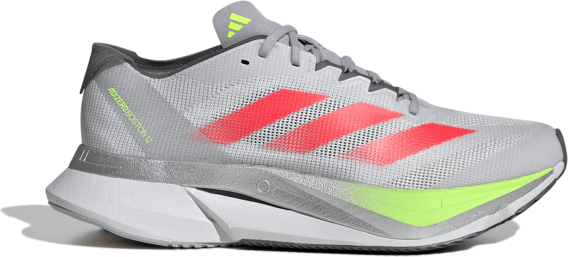adidas Adizero Boston 12 Dash Grey Lucid Red Lucid Lemon (Women's)