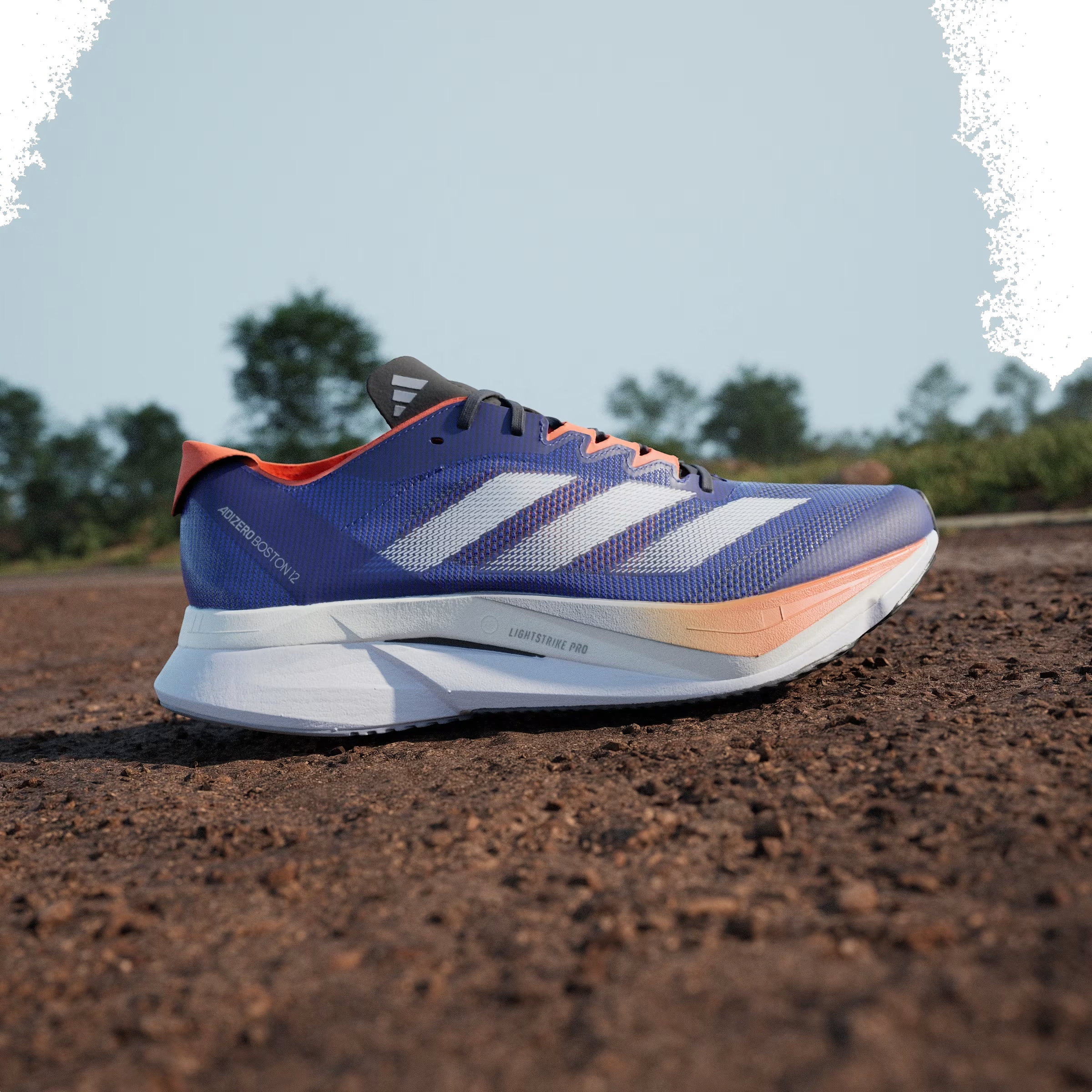 adidas Adizero Boston 12 Lucid Blue Cloud White Impact Orange