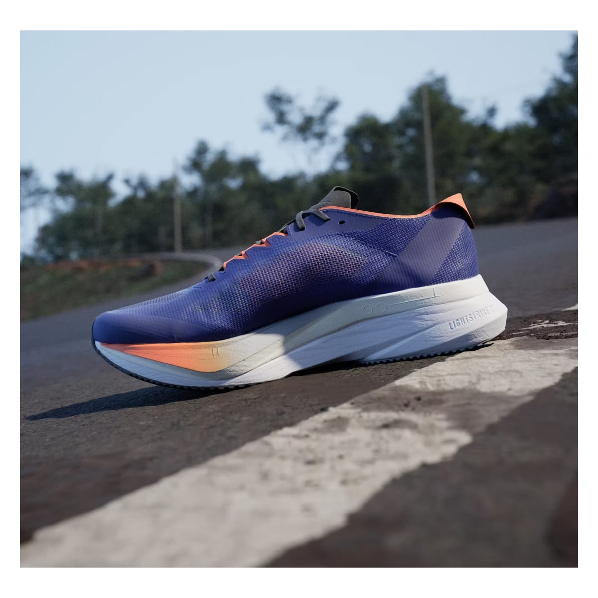 adidas Adizero Boston 12 Lucid Blue Cloud White Impact Orange