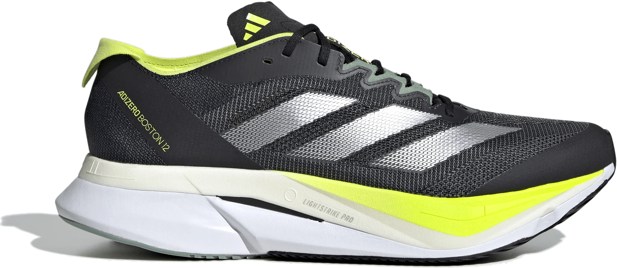 adidas Adizero Boston 12 Aurora Ink Silver Metallic Pulse Lime