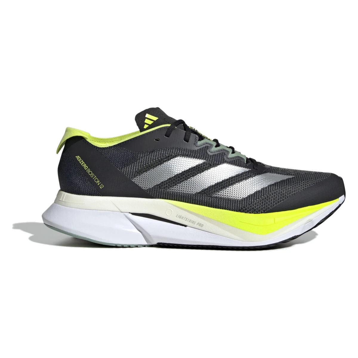 adidas Adizero Boston 12 Aurora Ink Silver Metallic Pulse Lime