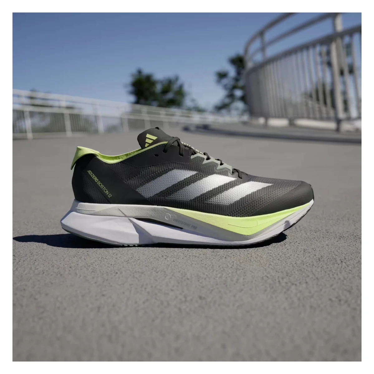 adidas Adizero Boston 12 Aurora Ink Silver Metallic Pulse Lime