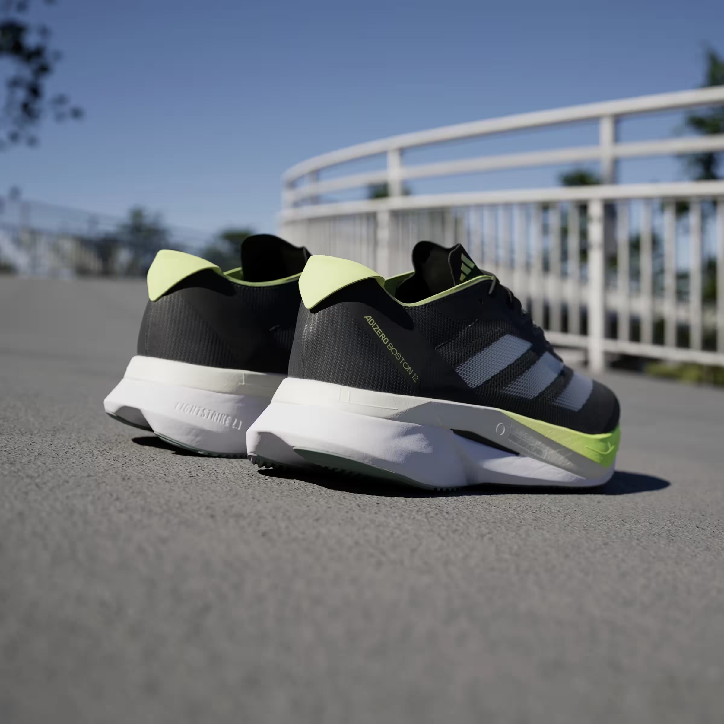 adidas Adizero Boston 12 Aurora Ink Silver Metallic Pulse Lime