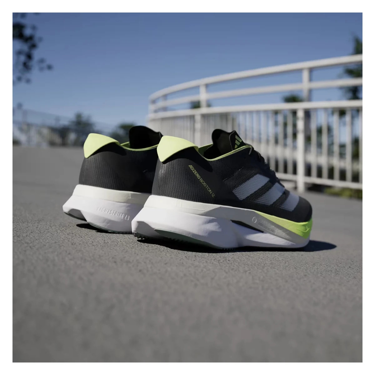 adidas Adizero Boston 12 Aurora Ink Silver Metallic Pulse Lime