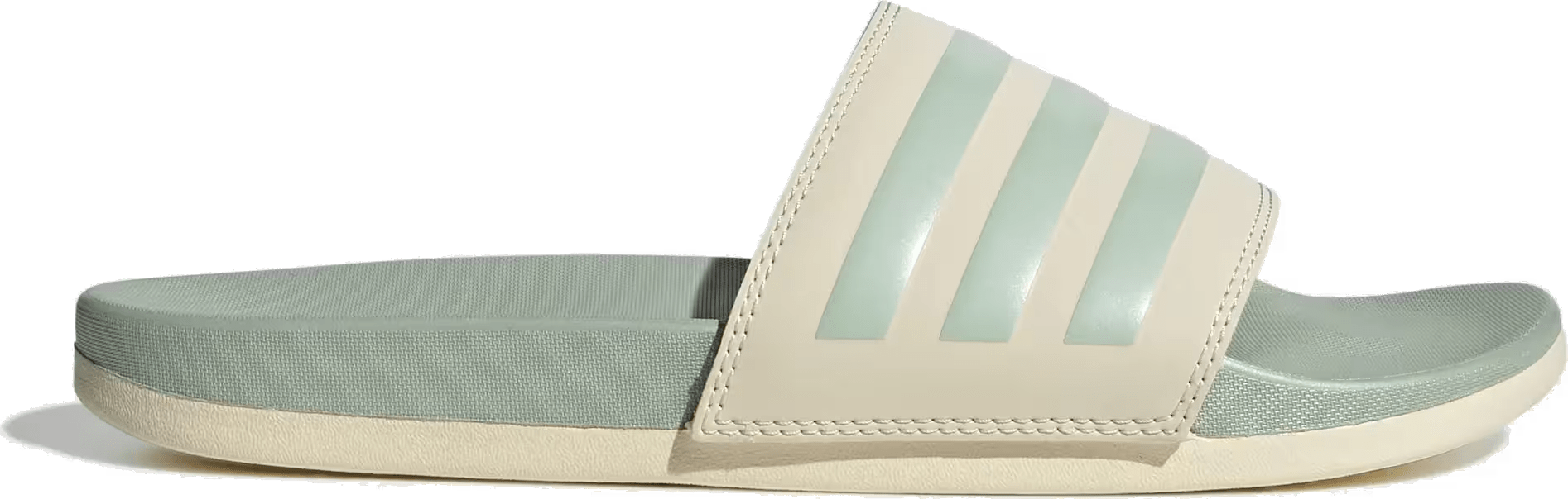 adidas Adilette Comfort Slides Wonder White Linen Green Met. (Women's)