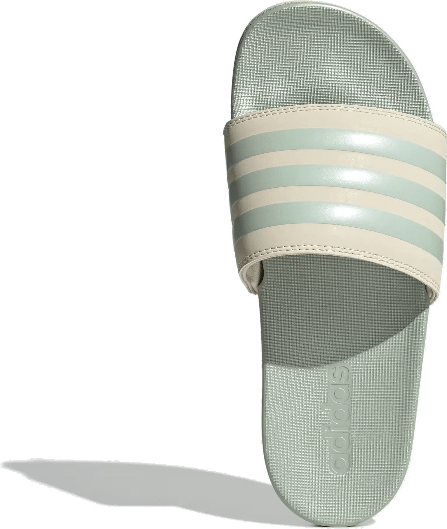 adidas Adilette Comfort Slides Wonder White Linen Green Met. (Women's)