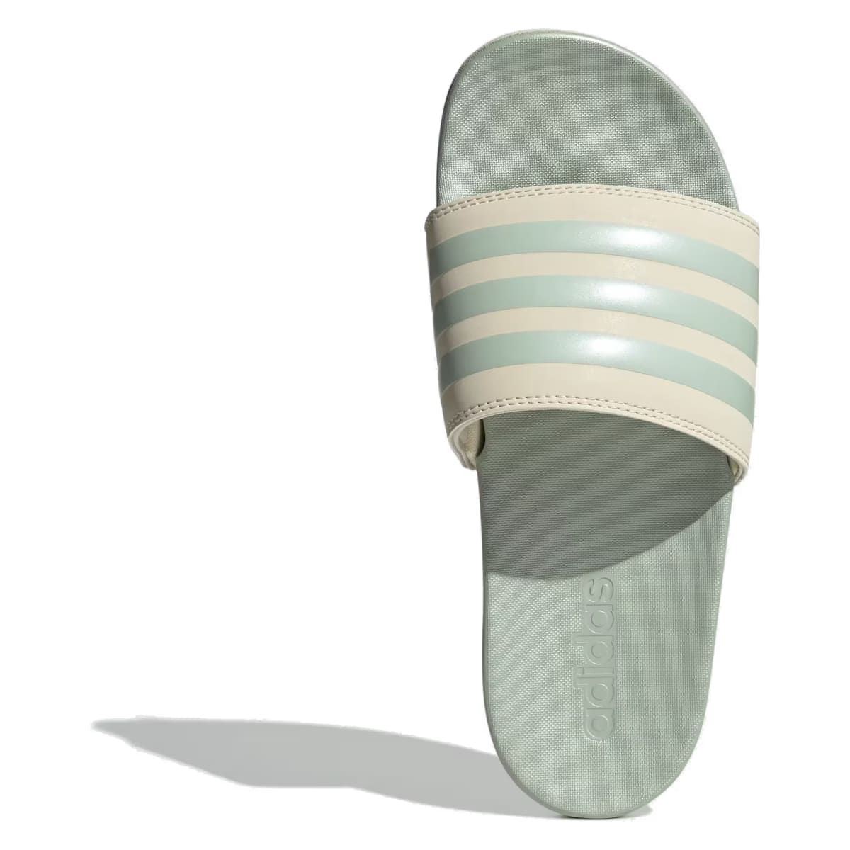 adidas Adilette Comfort Slides Wonder White Linen Green Met. (Women's)