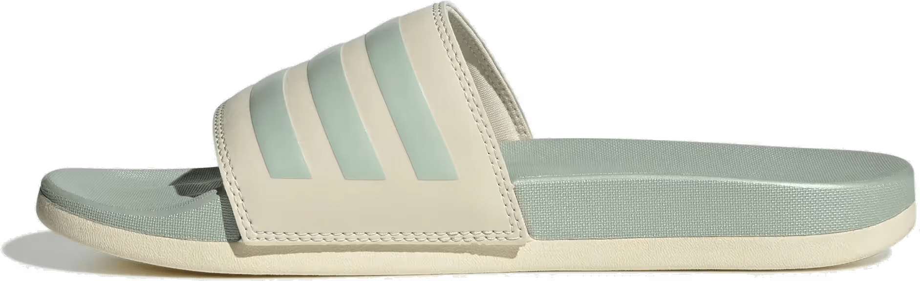 adidas Adilette Comfort Slides Wonder White Linen Green Met. (Women's)