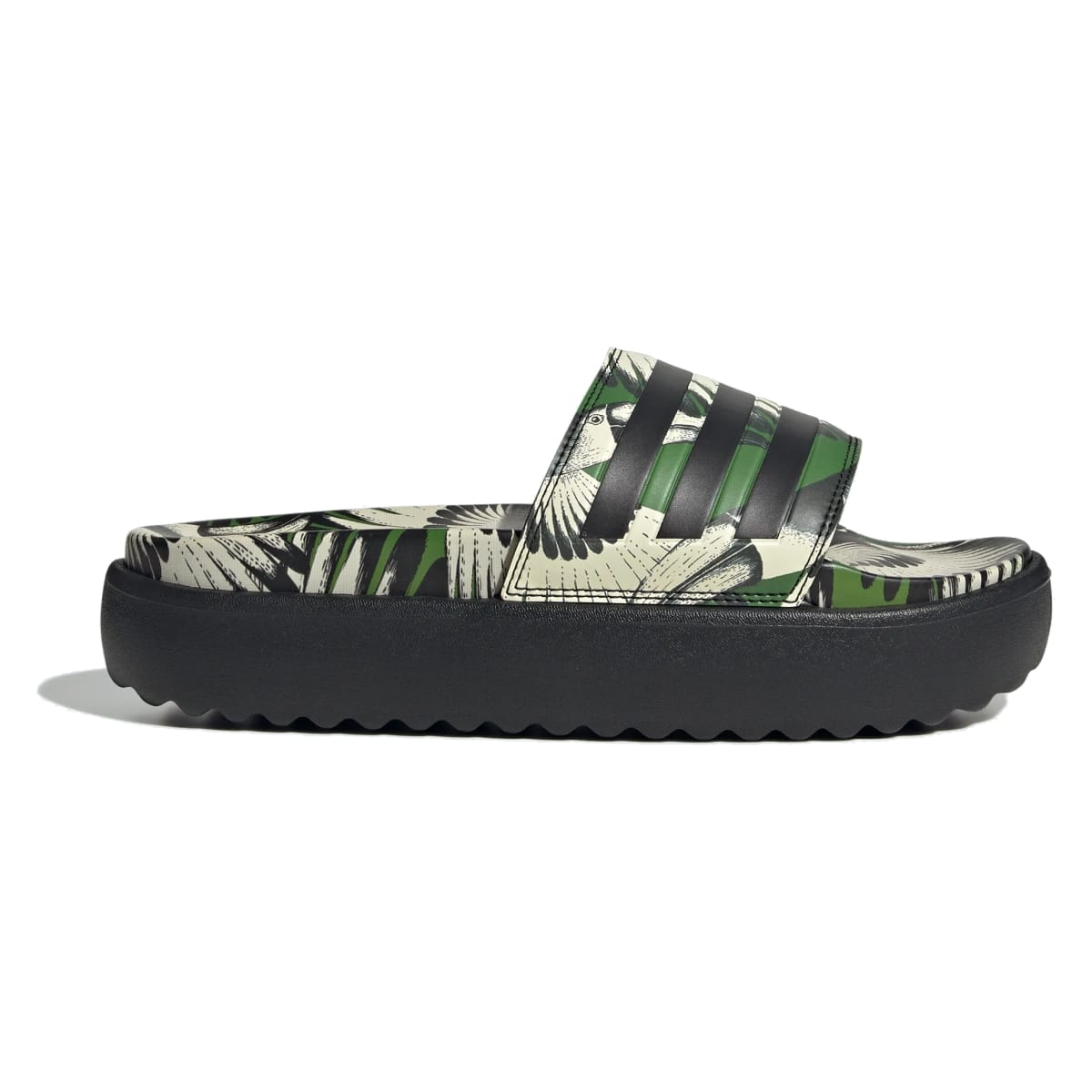 adidas Adilette Platform Slides Crew Green Core Black (Women's)