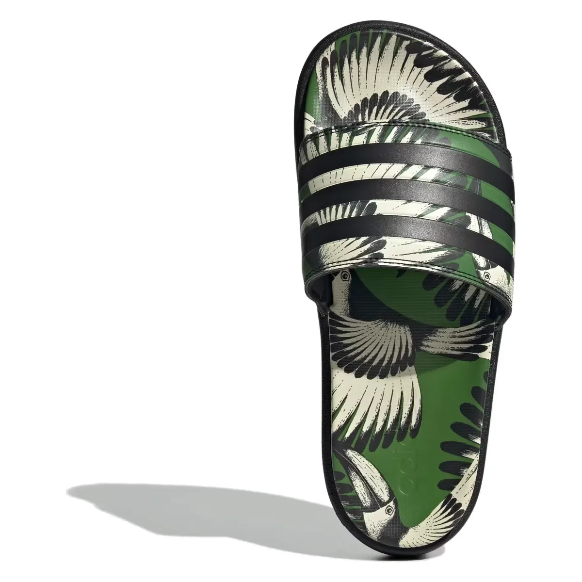 adidas Adilette Platform Slides Crew Green Core Black (Women's)