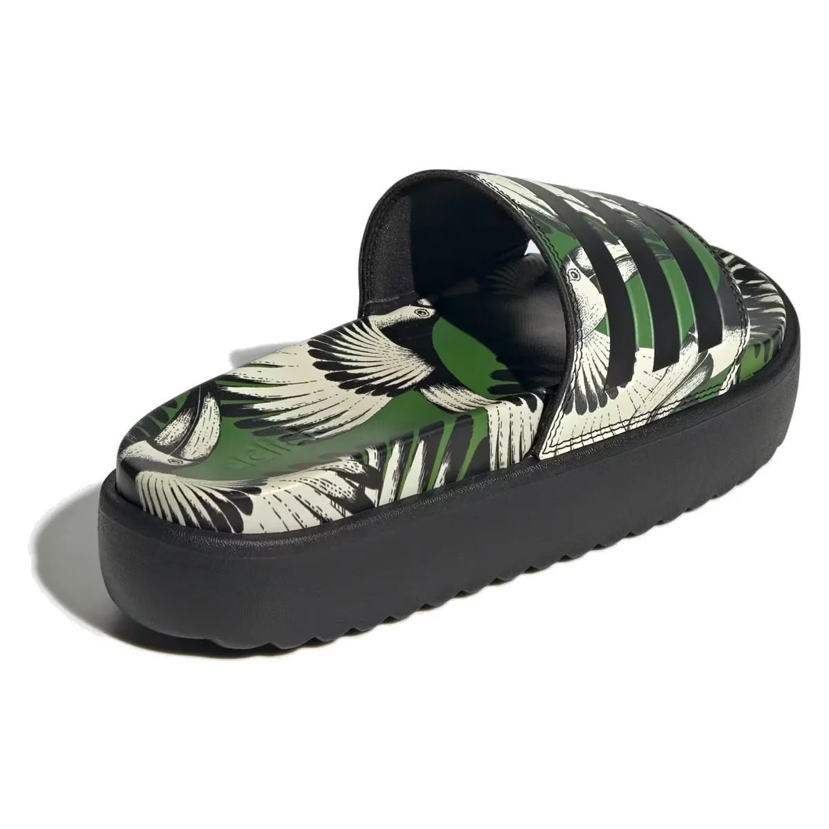 adidas Adilette Platform Slides Crew Green Core Black (Women's)