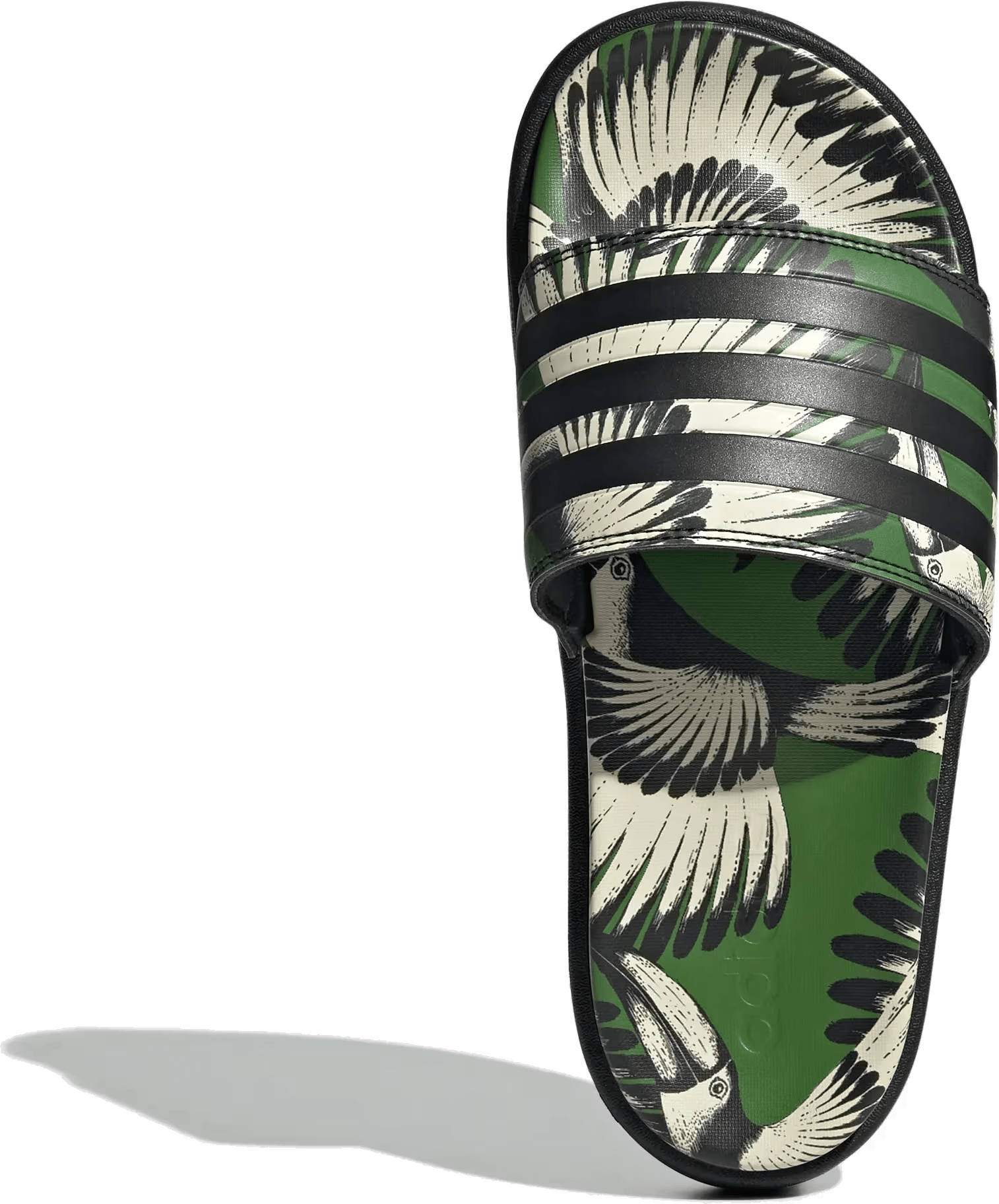 adidas Adilette Platform Slides Crew Green Core Black (Women's)