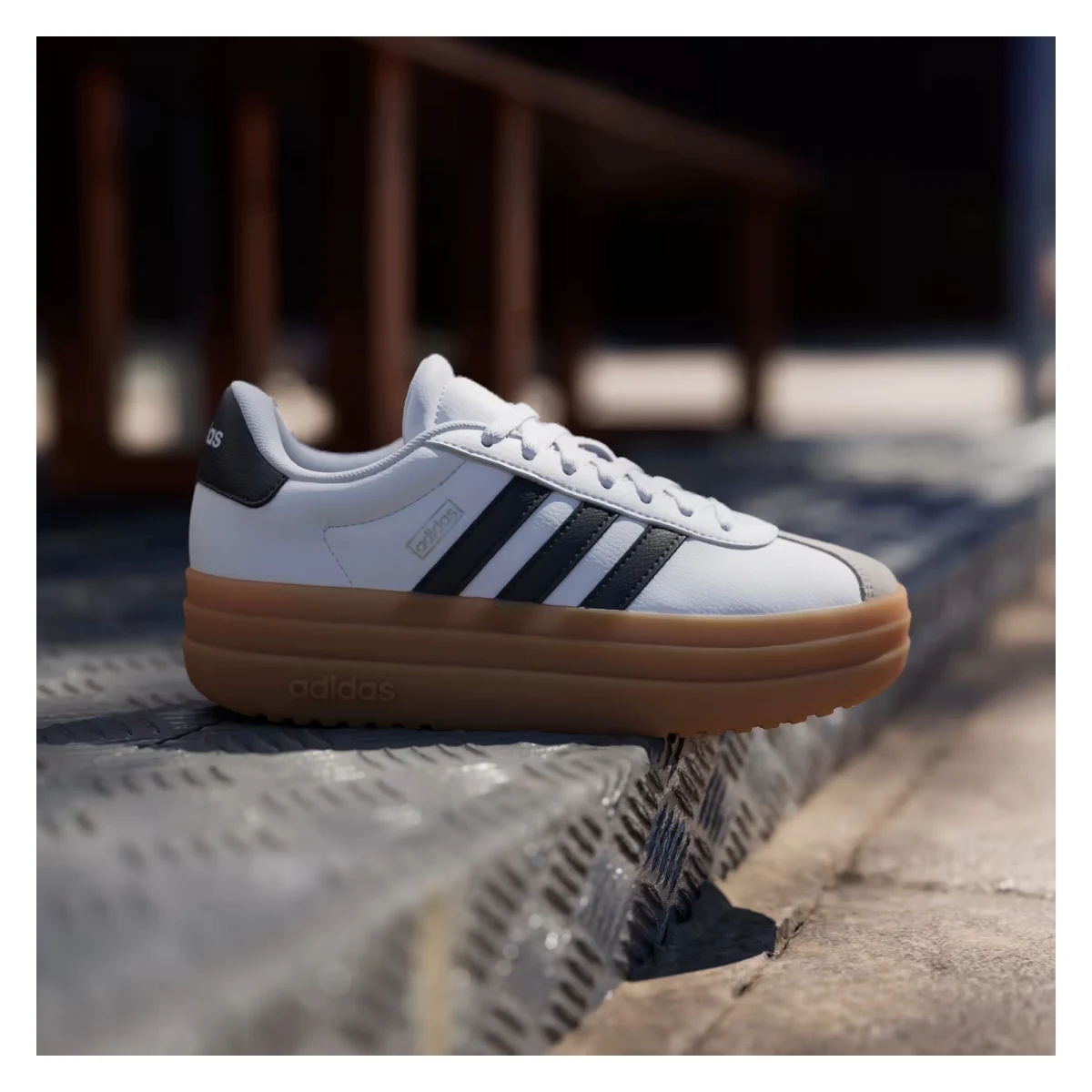 adidas VL Court Bold Cloud White Core Black Wonder Beige (GS)