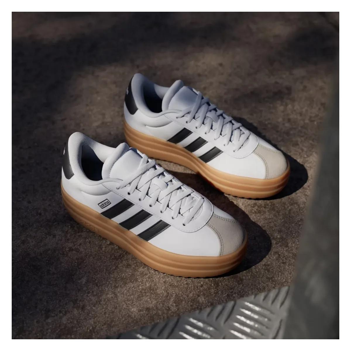 adidas VL Court Bold Cloud White Core Black Wonder Beige (GS)