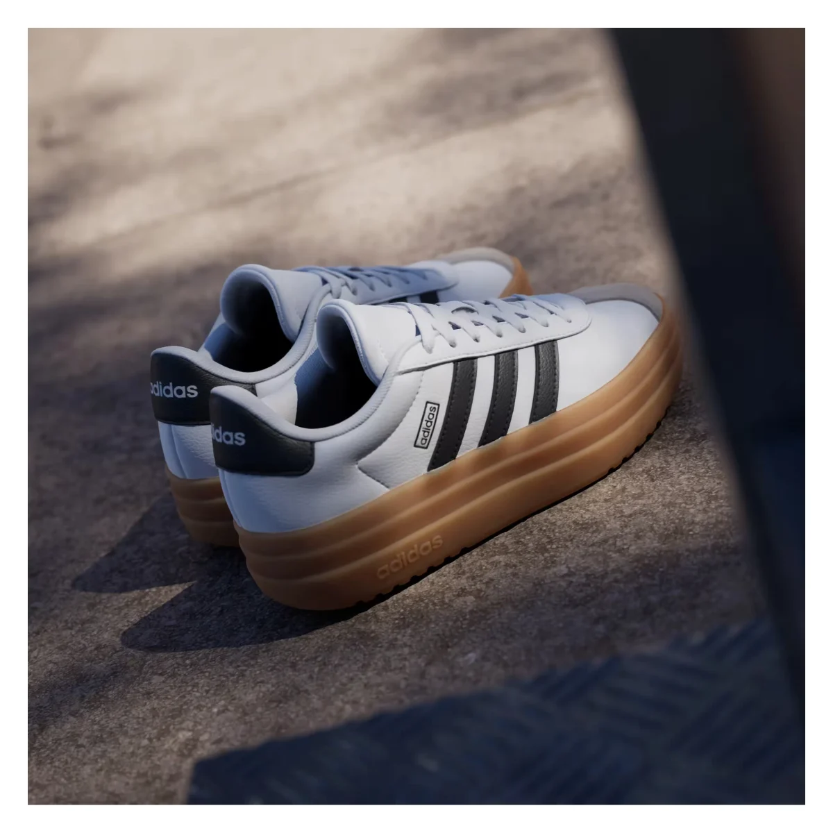 adidas VL Court Bold Cloud White Core Black Wonder Beige (GS)