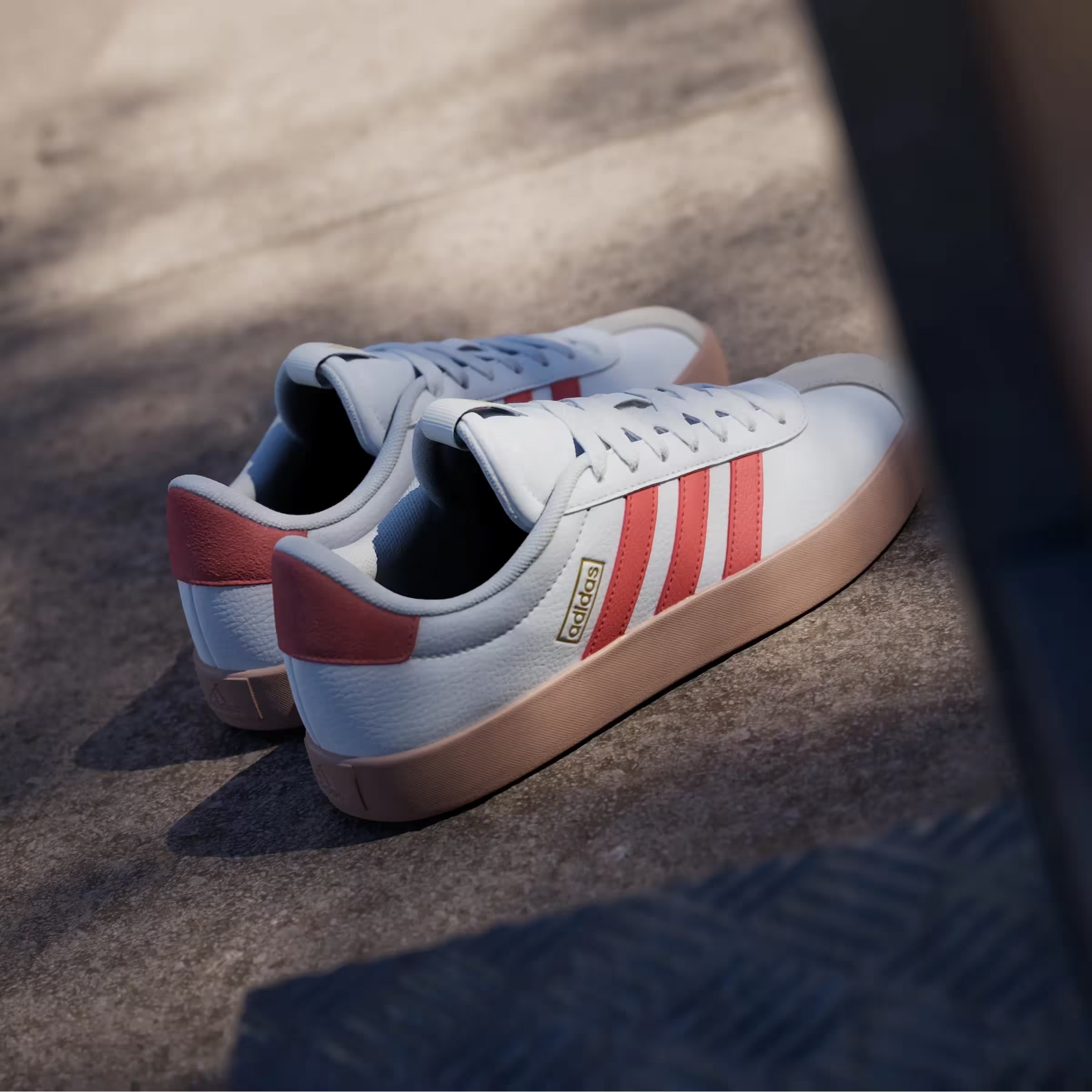adidas VL Court 3.0 Cloud White Preloved Scarlet Gold Metallic (Women's)