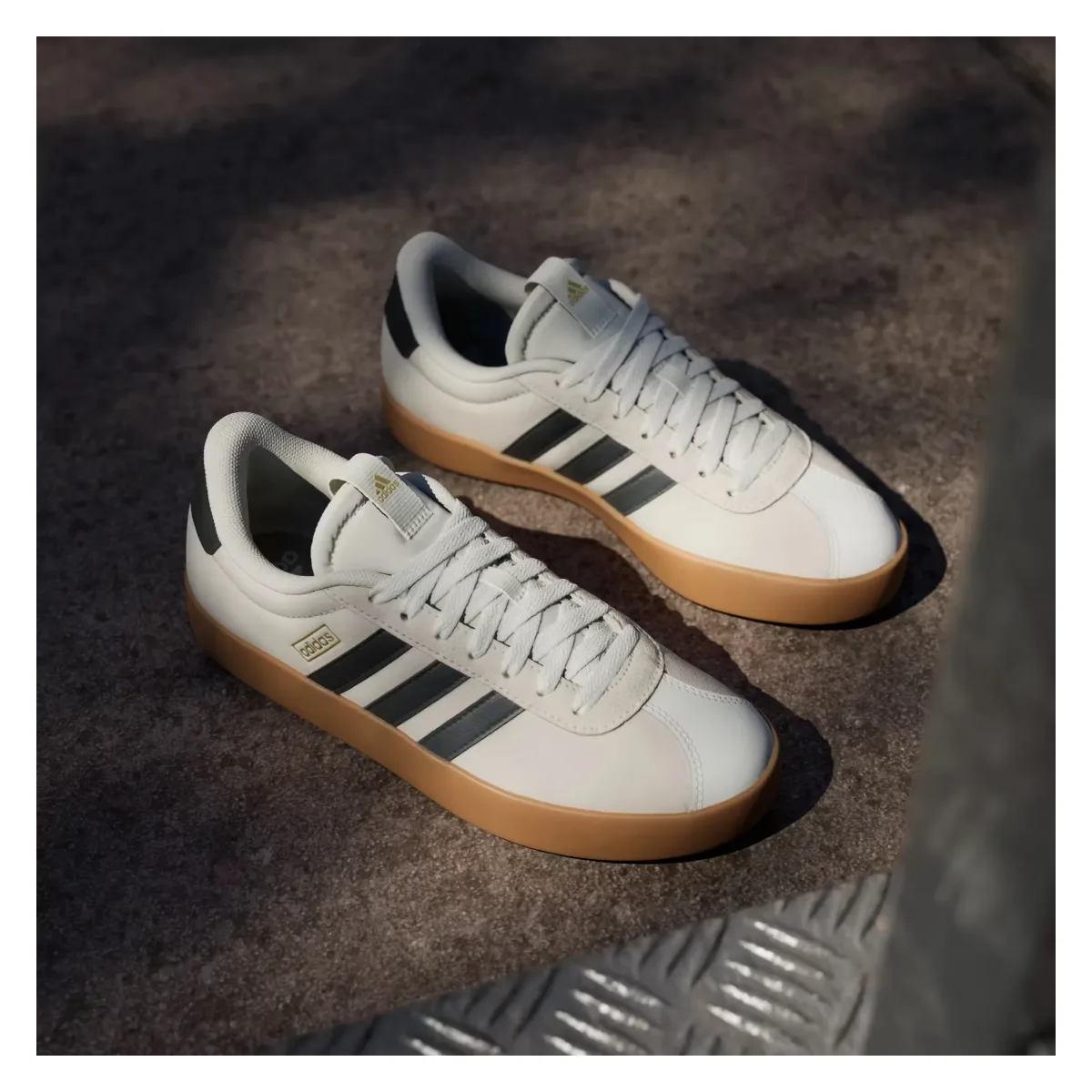 adidas VL Court 3.0 Off White Grey Six Gold Metallic (Women's)