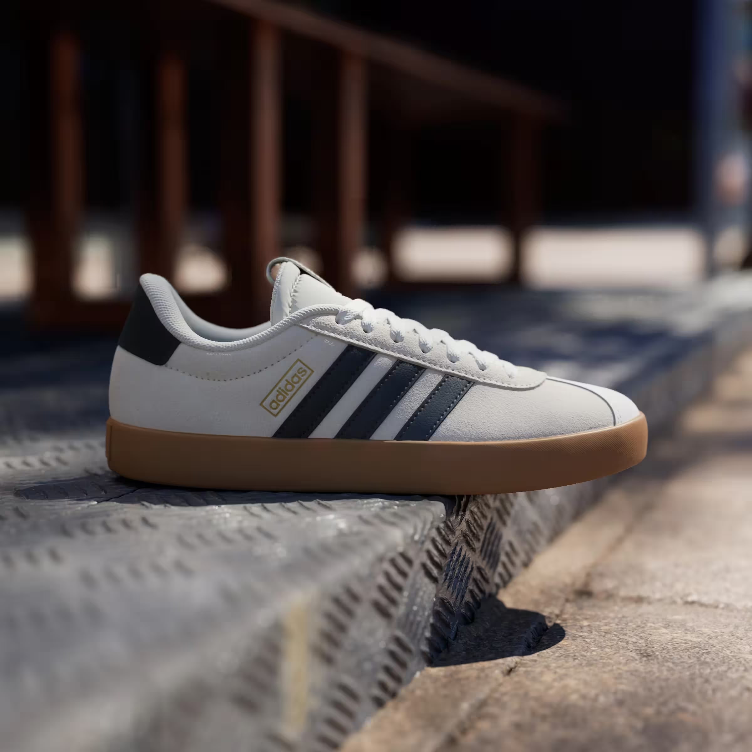 adidas VL Court 3.0 Off White Grey Six Gold Metallic (Women's)