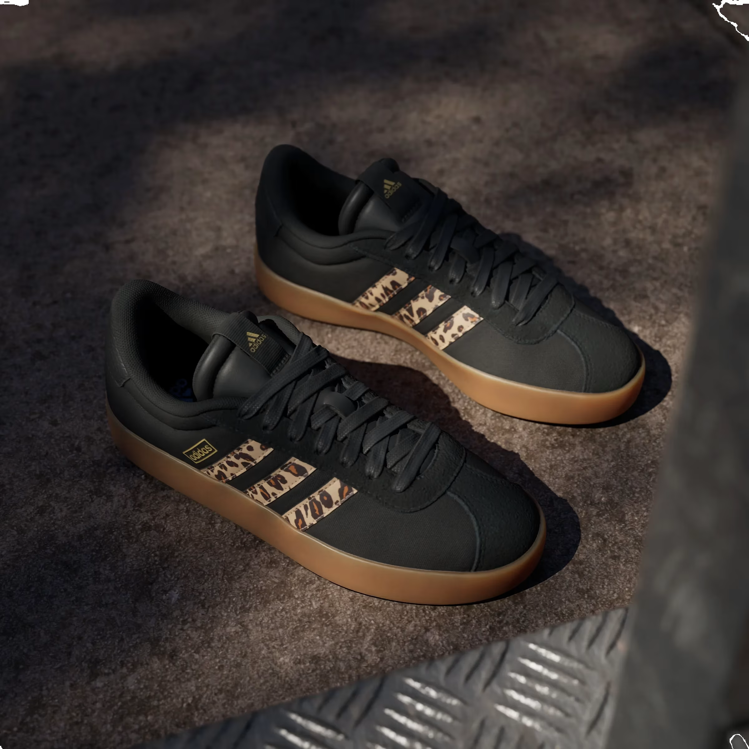 adidas VL Court 3.0 Black Leopard (Women's)