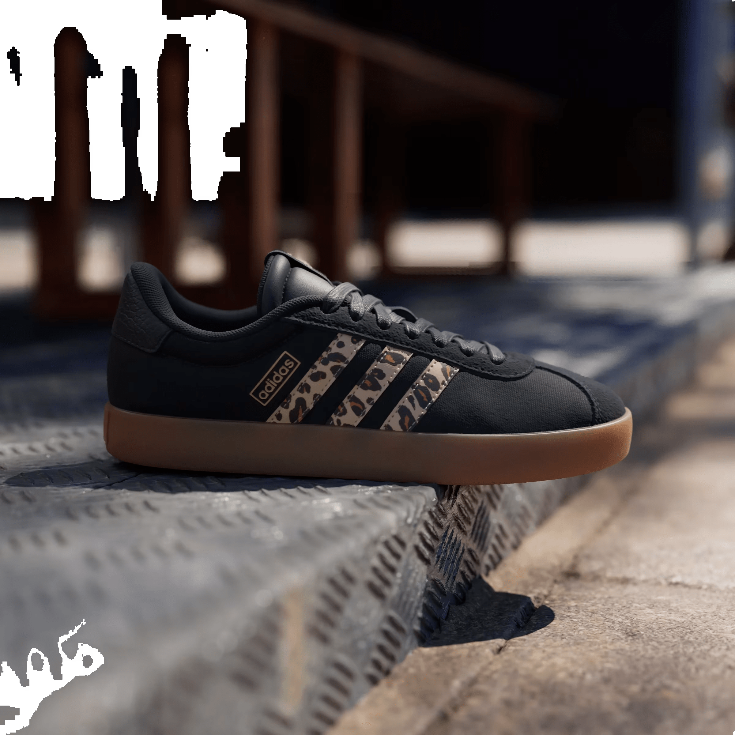 adidas VL Court 3.0 Black Leopard (Women's)