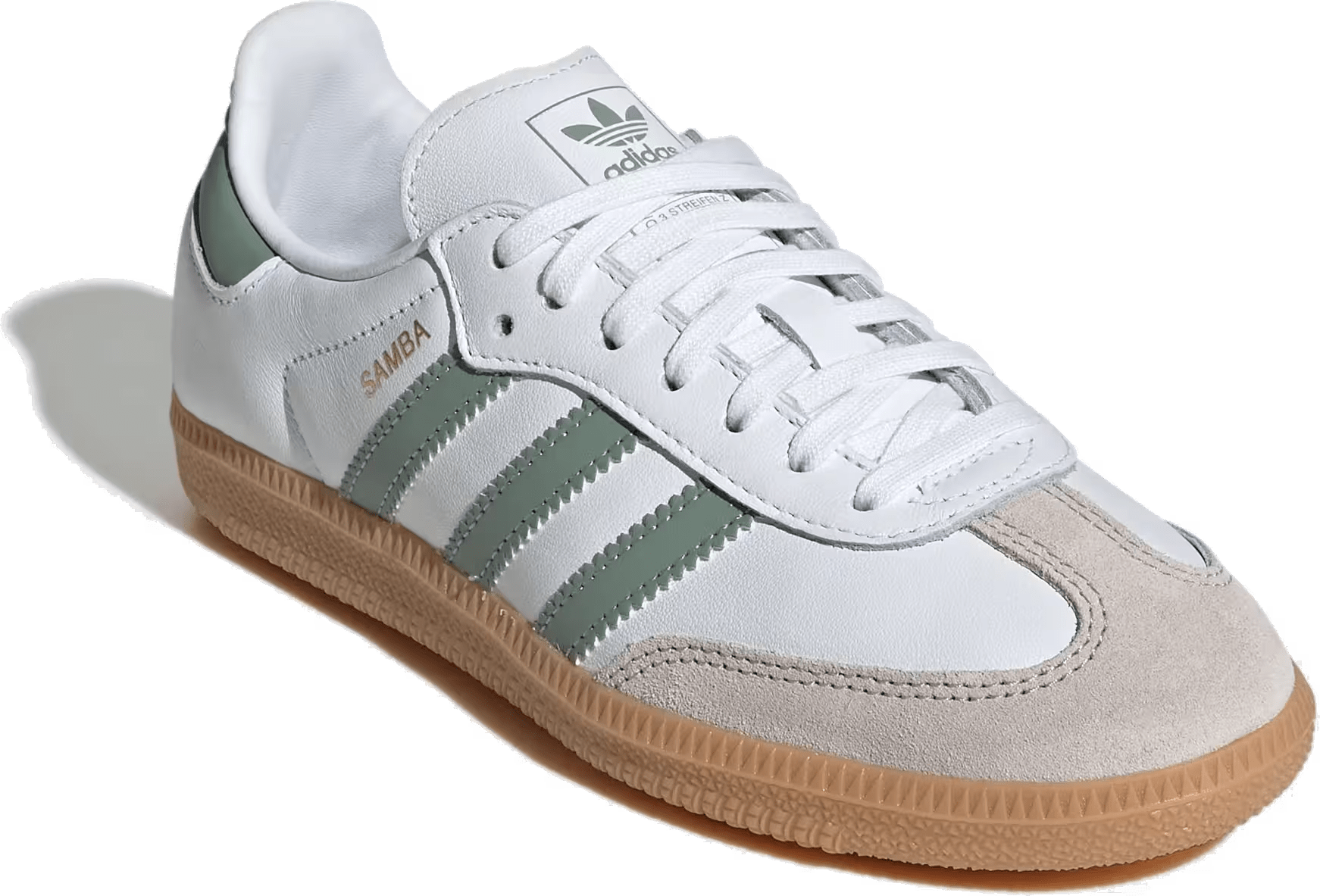 adidas Samba OG Cloud White Silver Green (GS)