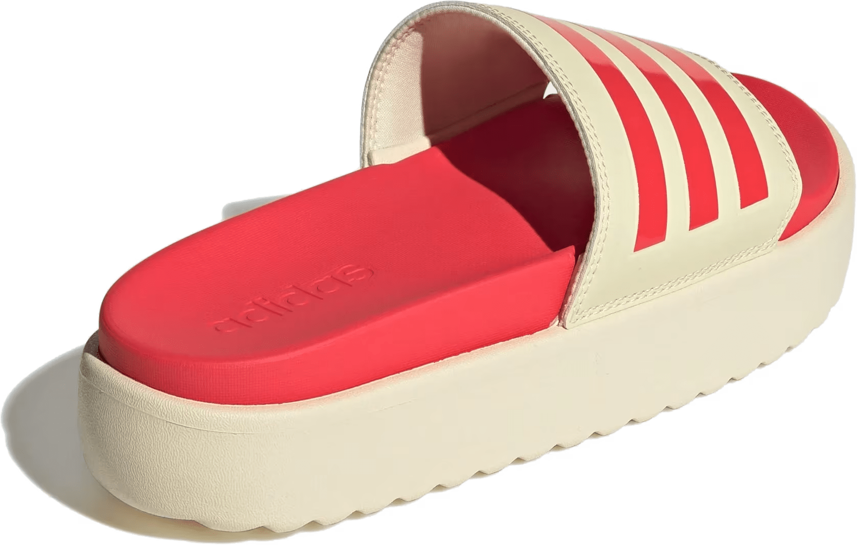 adidas Adilette Platform Slides Warm Vanilla Semi Lucid Red (Women's)