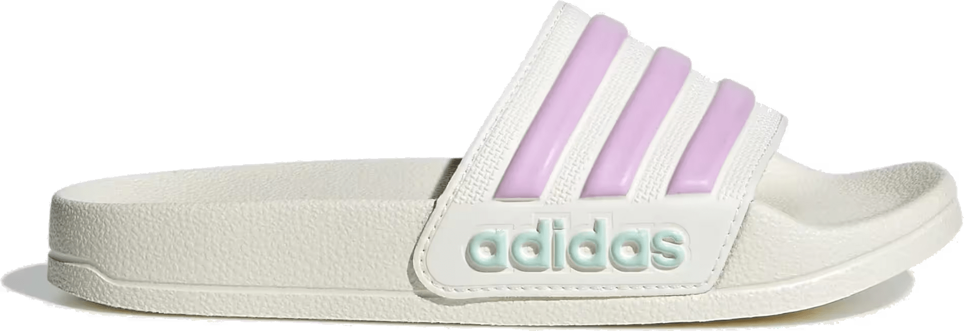 adidas Adilette Shower Slides Off White Bliss Lilac Halo Mint (GS)