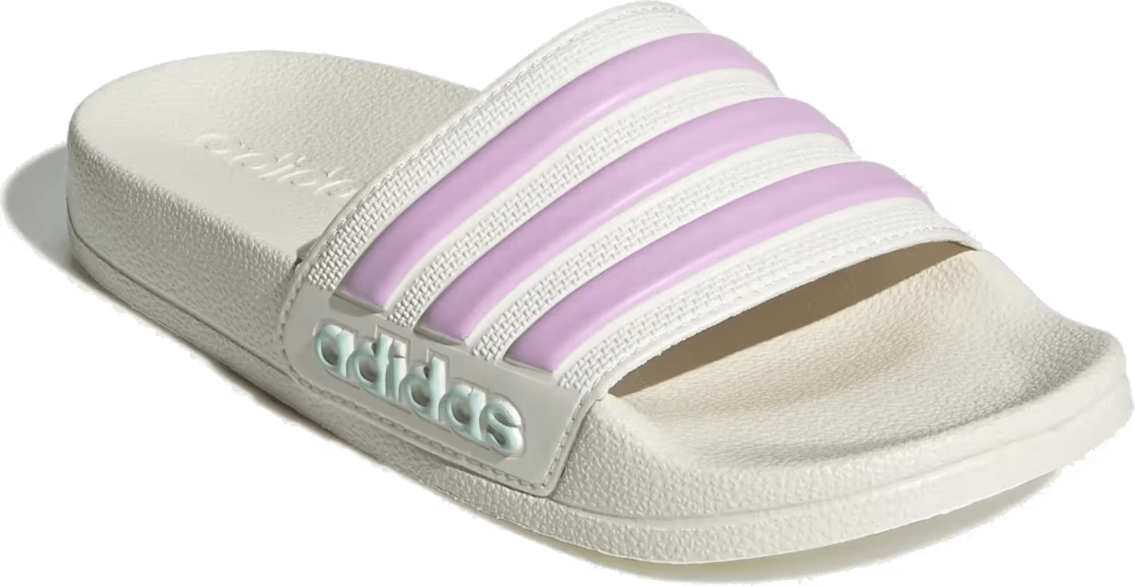 adidas Adilette Shower Slides Off White Bliss Lilac Halo Mint (GS)