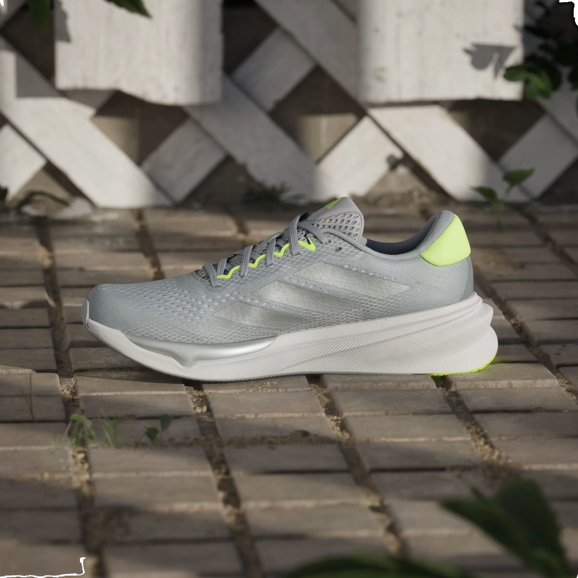 adidas Supernova Stride 2.0 Halo Silver Silver Metallic Lucid Lemon (Women's)