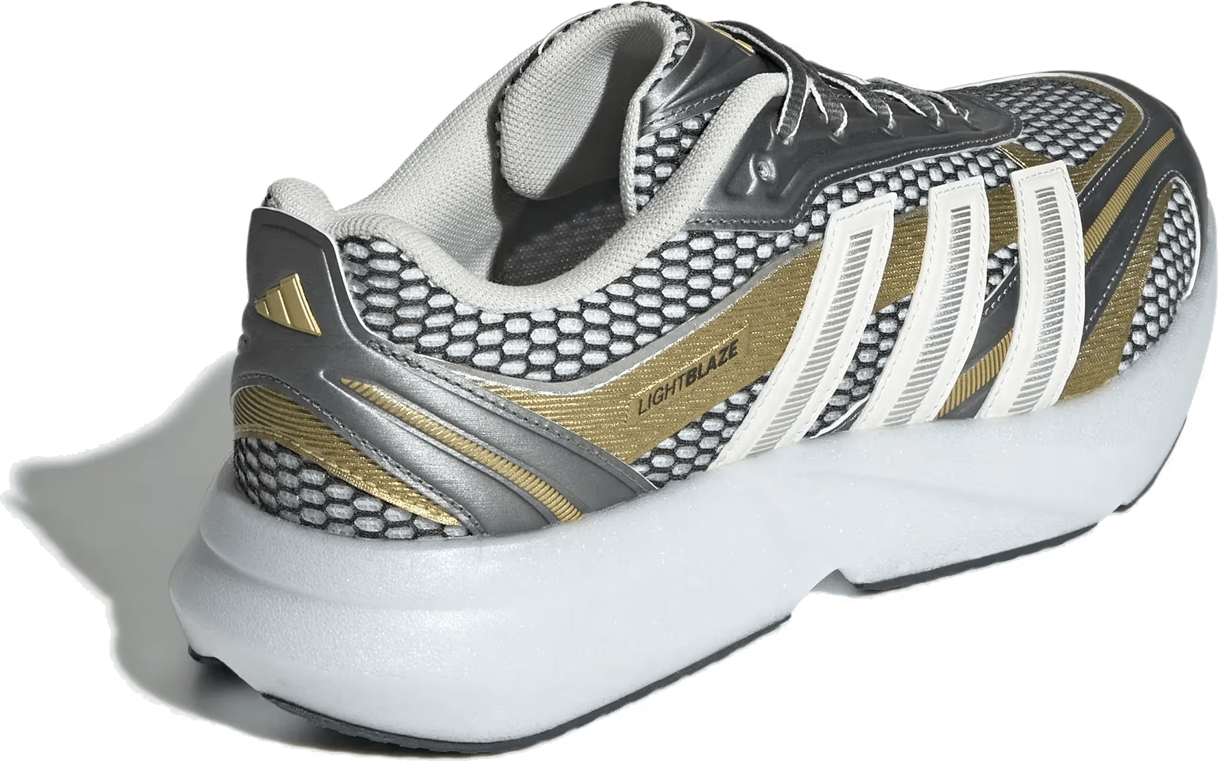 adidas Lightblaze Glow Core White Silver Metallic Matte Gold (Women's)