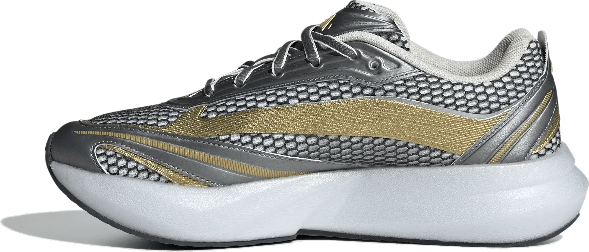 adidas Lightblaze Glow Core White Silver Metallic Matte Gold (Women's)