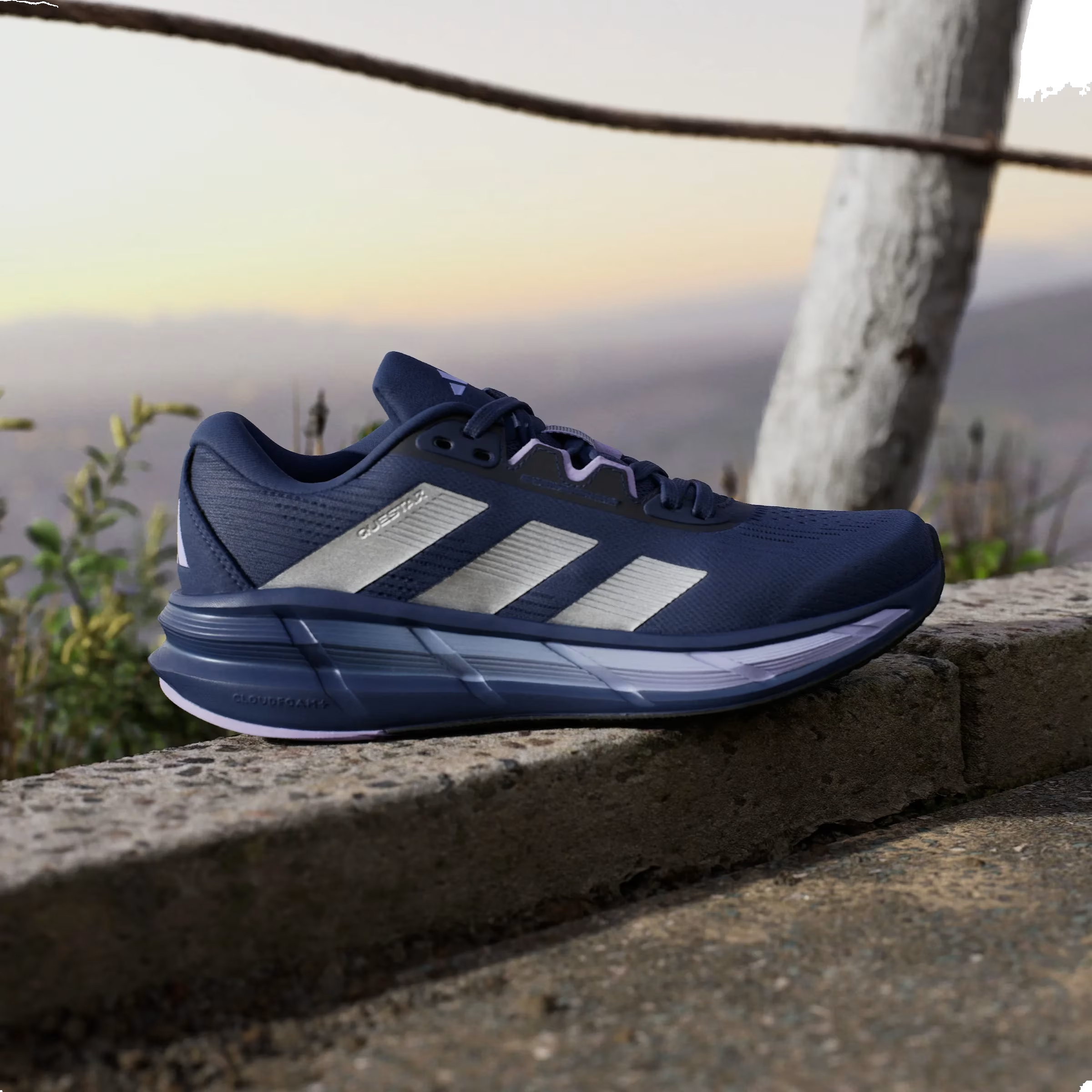 adidas Questar 3 Tech Indigo Silver Metallic Purple (Women's)