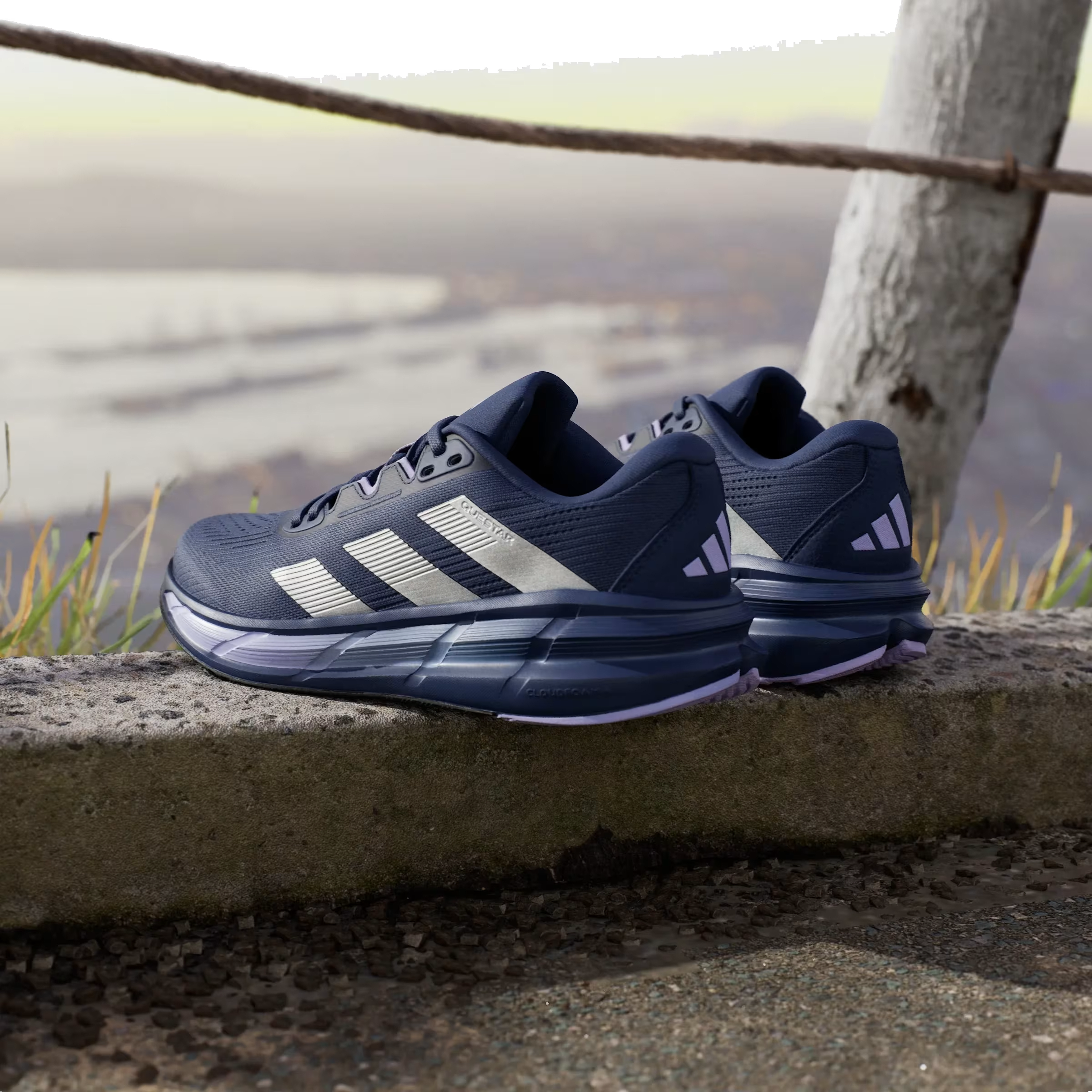 adidas Questar 3 Tech Indigo Silver Metallic Purple (Women's)