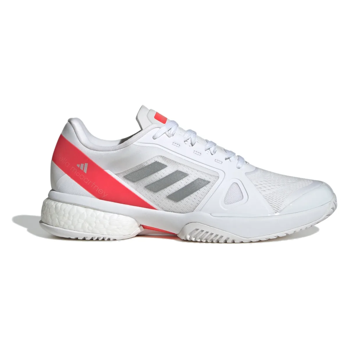 adidas Court by Stella McCartney Cloud White Silver Metallic Lucid Red (Women's)