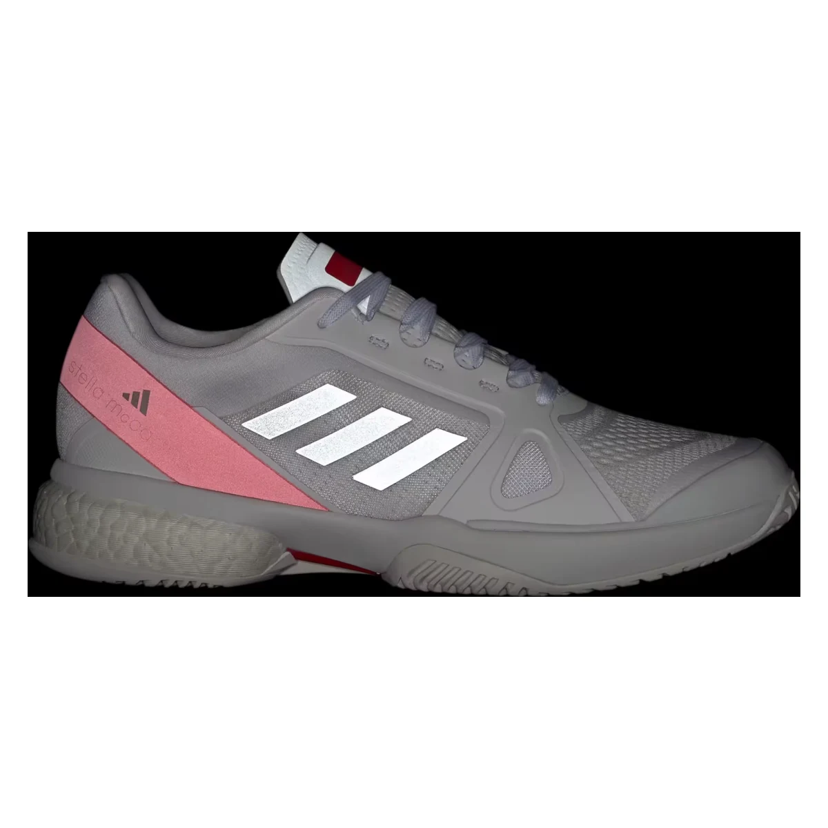 adidas Court by Stella McCartney Cloud White Silver Metallic Lucid Red (Women's)