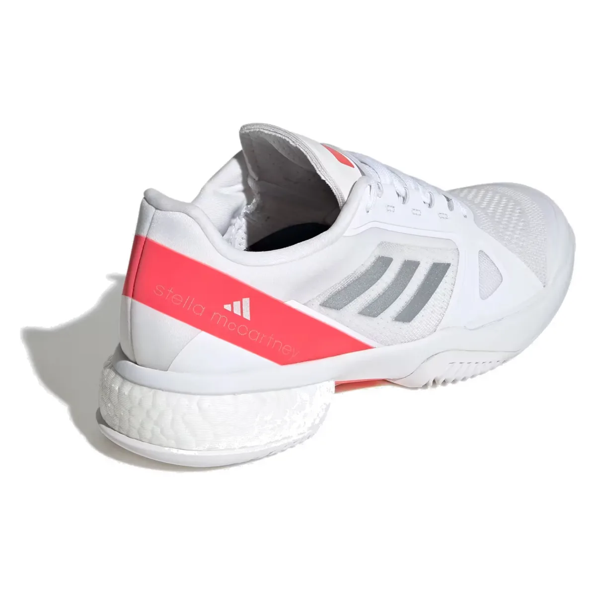 adidas Court by Stella McCartney Cloud White Silver Metallic Lucid Red (Women's)