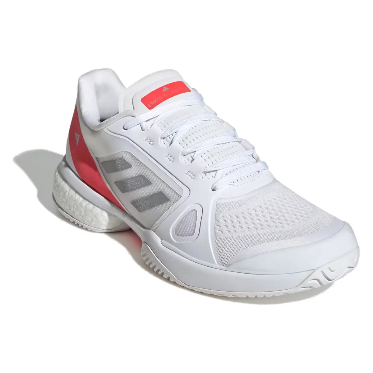 adidas Court by Stella McCartney Cloud White Silver Metallic Lucid Red (Women's)