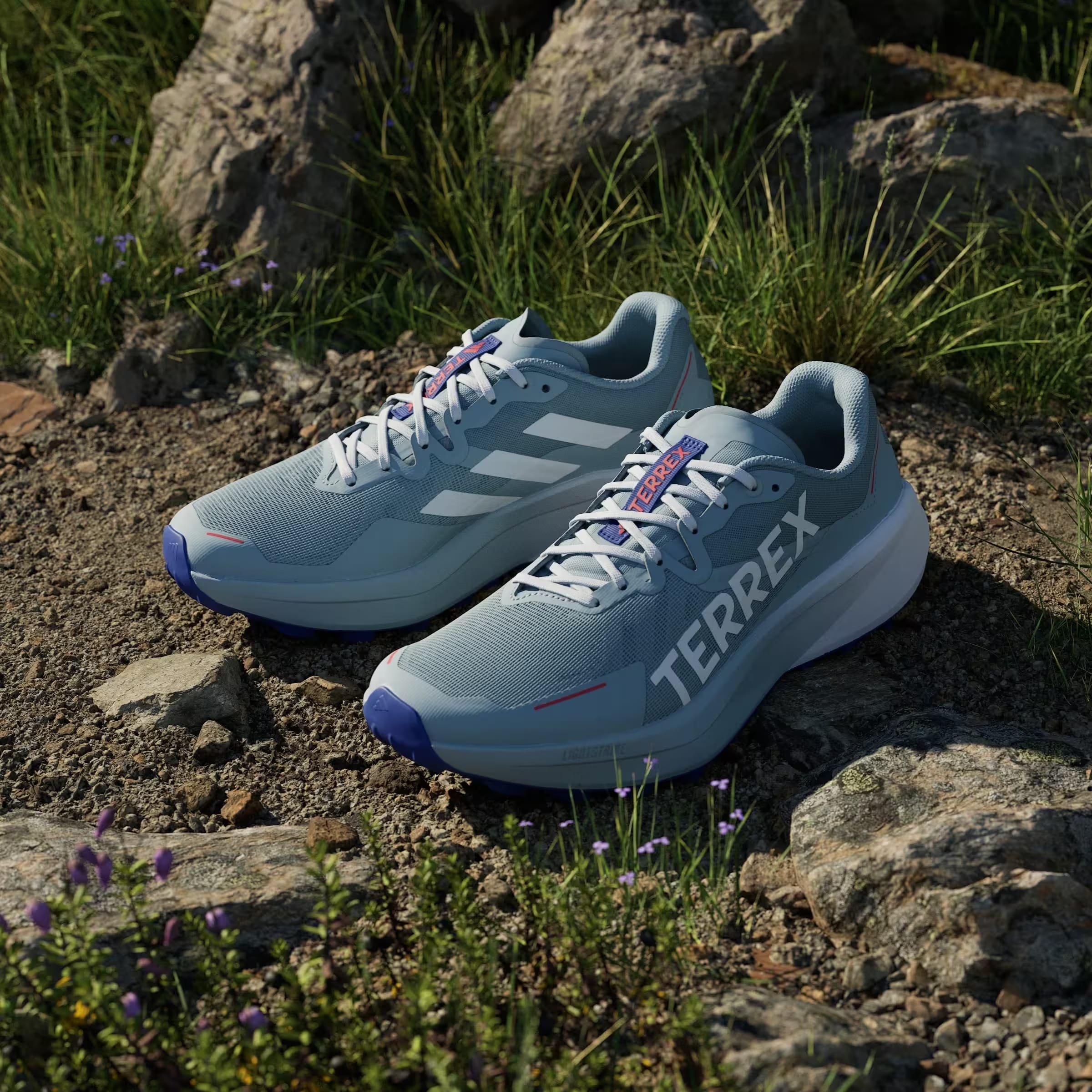 adidas Terrex Agravic 3 Trail Magic Grey Cloud White Semi Lucid Blue