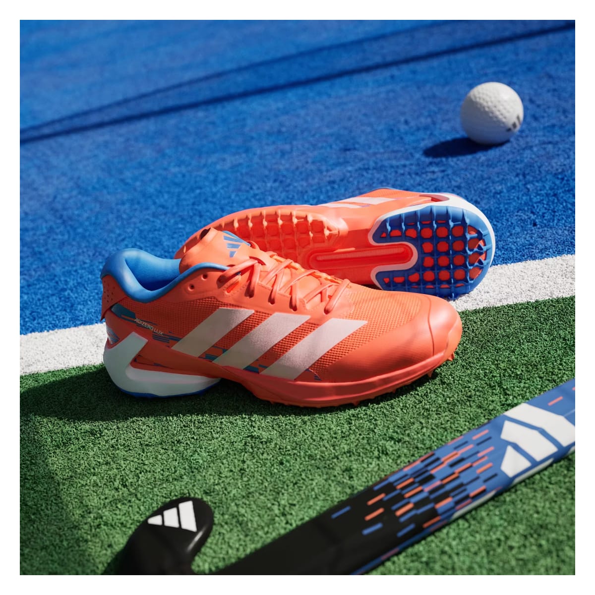 adidas Adizero Lux 3 Field Hockey Team Solar Orange Zero Metalic Bright Royal