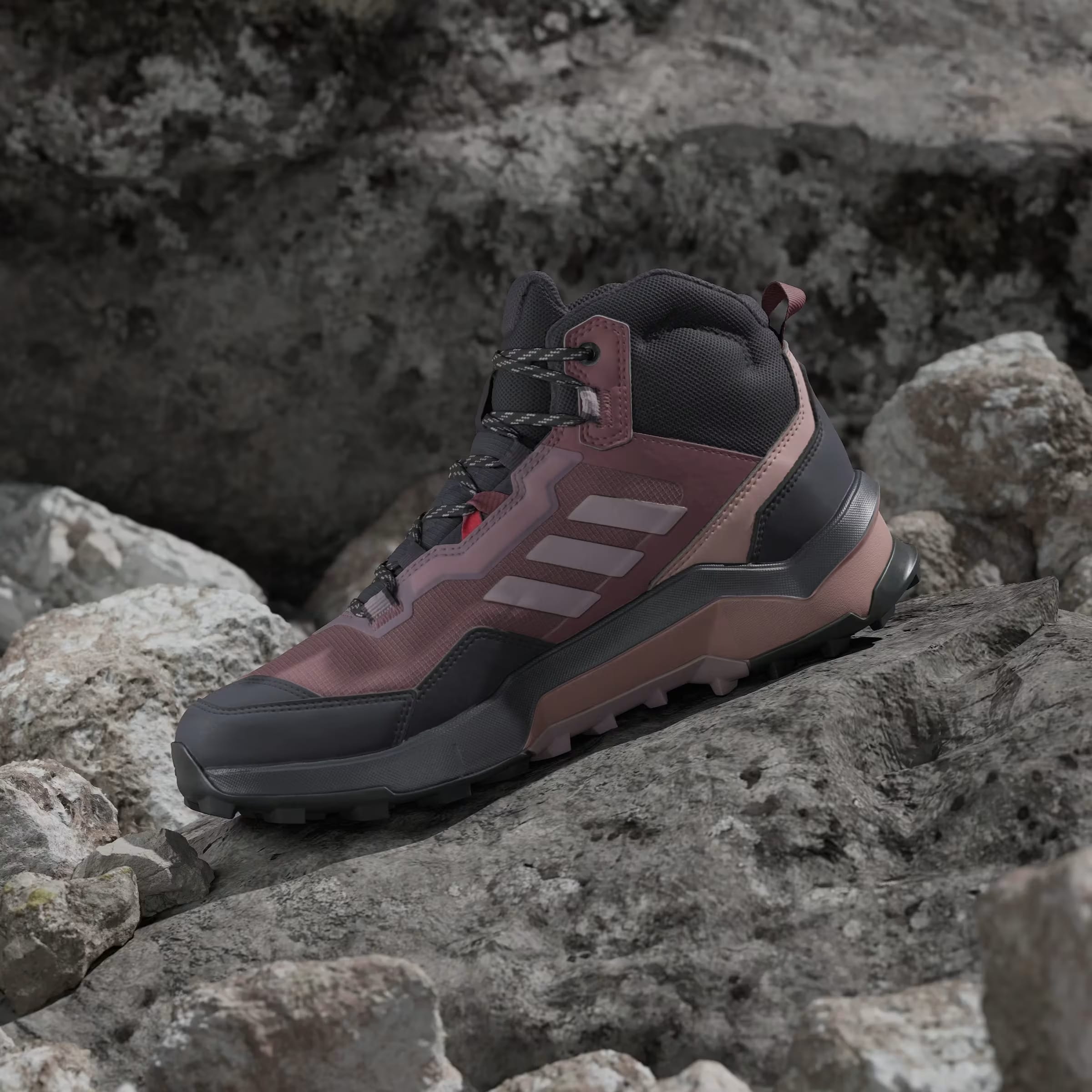 adidas Terrex AX4 Mid Gore-Tex Burgundy Preloved Fig Aurora Black (Women's)
